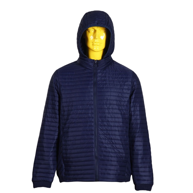 Asiapo China Factory Designer Mens Quilted Jacket with Hooded Elastic Hem Full Zipper – Designer Mens Quilted Jacket price
