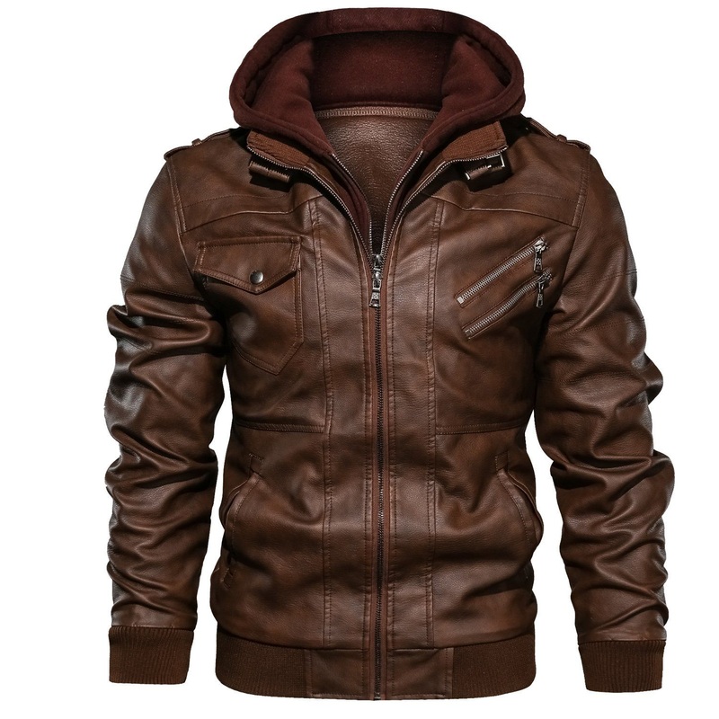Asiapo China Factory Mens Vintage Motorcycle Biking Hiking Tactical Leather Jacket with Double Zippers – Practical Jackets and Soft Jackets price