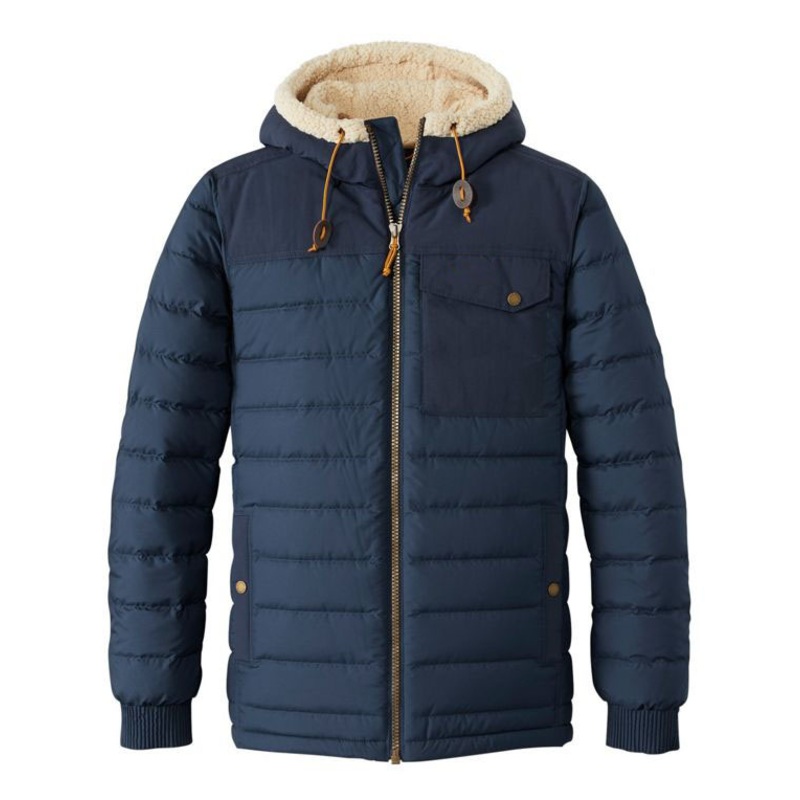 Customized Men Winter Puff Down Coats with Sherpa Fleece – Windbreaker Jacket and Custom Jacket price