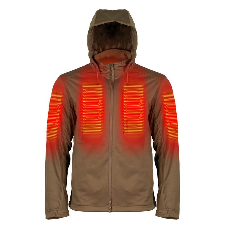 Mens Dark Brown Zip up E Heated Hoodie Jackets – Heated Jackets and Softshell Jacket price
