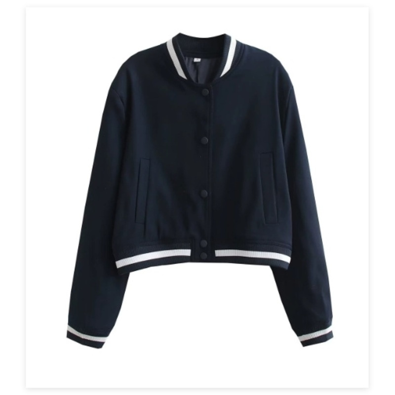 Minimalist Street Style Short Baseball Jacket Solid Color Neat Soft Comfortable Overcoat – Soft Jacket and Baseball Jacket price