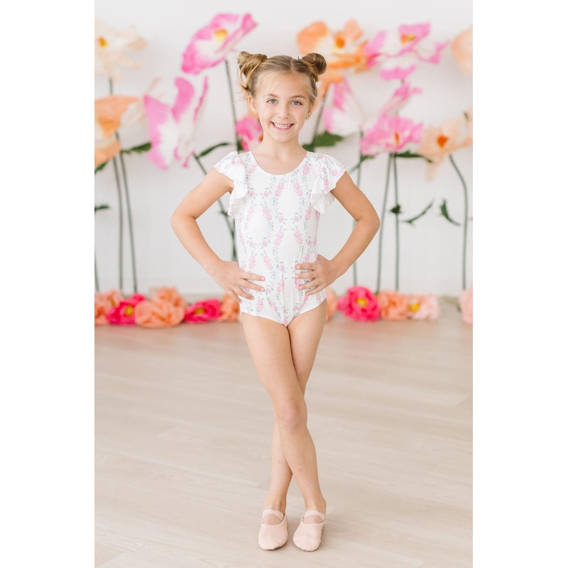 Rosie Posie S/S Flutter Sleeve Leotard
