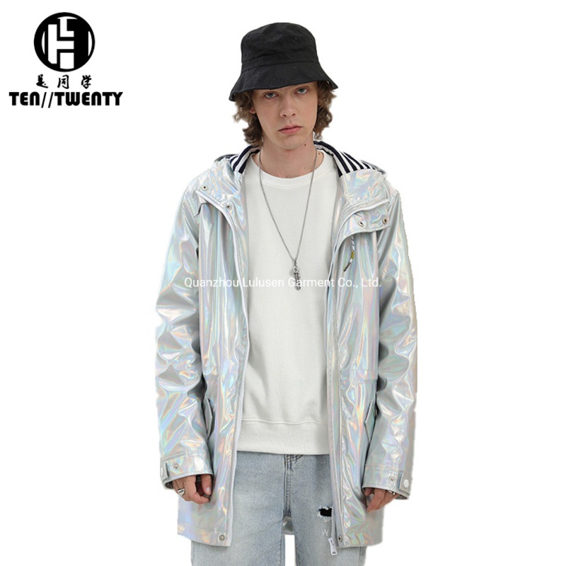 Shinny Reflective Men S Windbreaker Waterproof Hooded Windbreaker Jacket for Men – Jacket and Clothing price