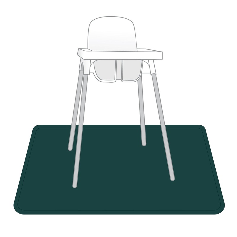 Solid Pine Minimalist Splash Mat – A Waterproof Catch-All for Highchair Spills and More!