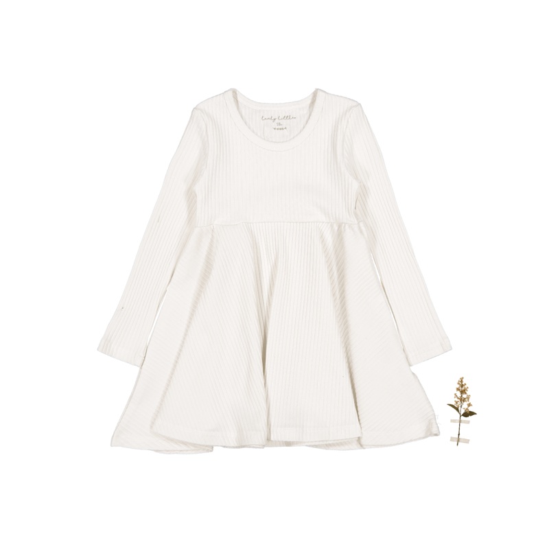 The Long Sleeve Dress – Pearl|18m|24m|36m|4y|6y|8y