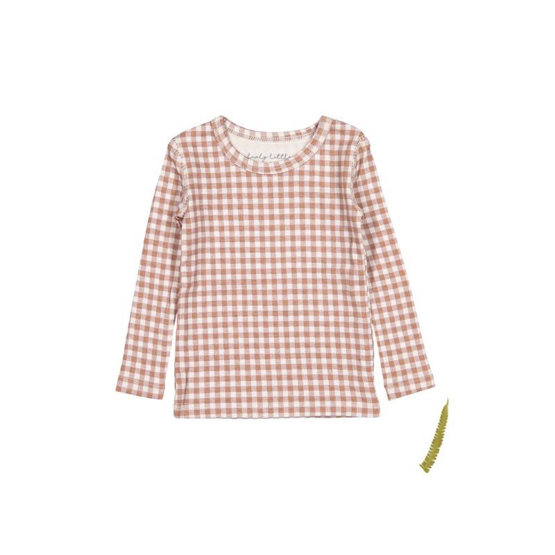 The Printed Long Sleeve Tee – Rosewood Gingham