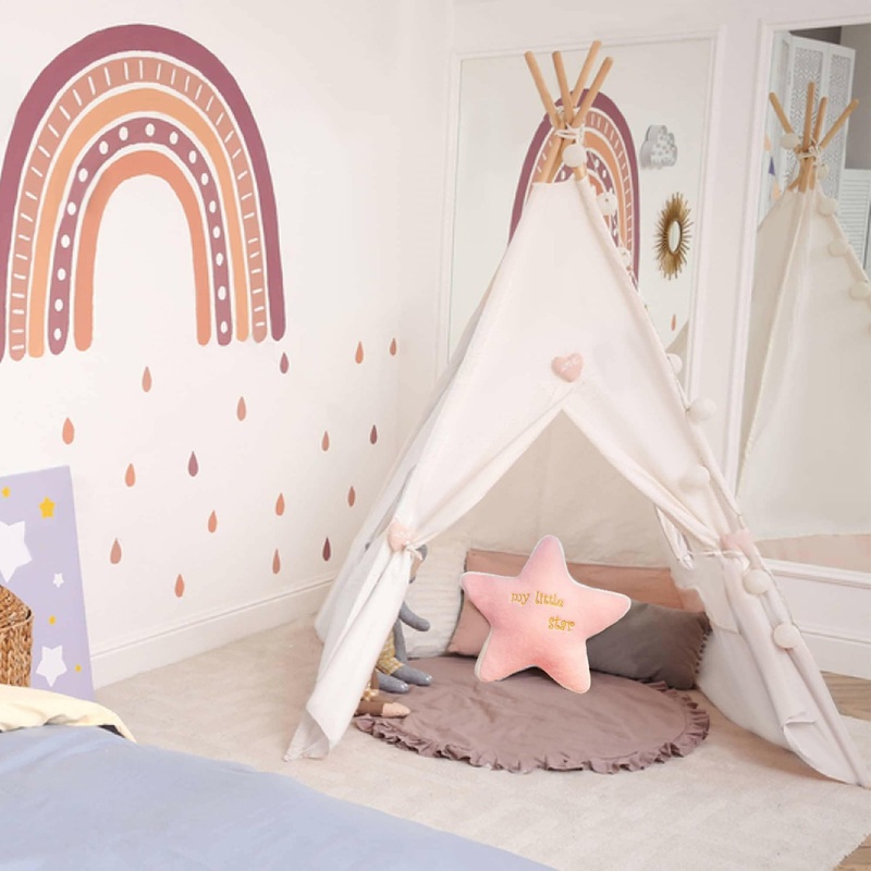 Tiny Land Pink Star Pillow