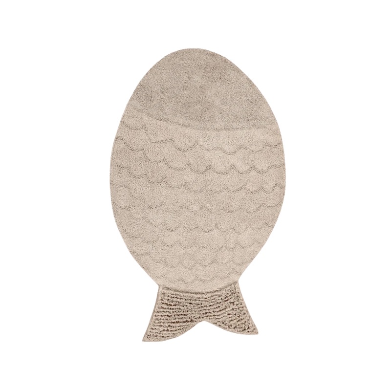 WASHABLE RUG BIG FISH|110 x 180 cm|Natural