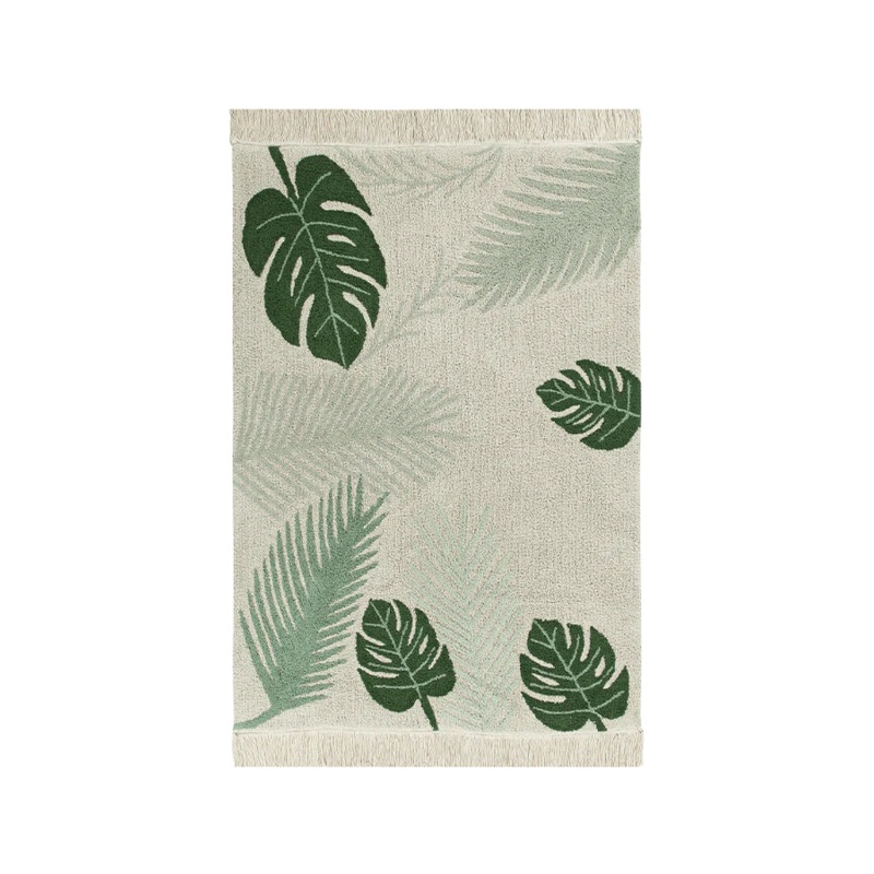 WASHABLE RUG TROPICAL GREEN|140 x 200 cm|Green