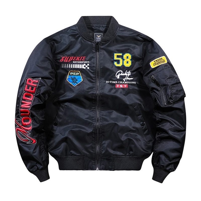 2021 New Mens Air Force Pilot Single Jacket Printed Baseball Uniform Short Tactical Stand-up Collar Jacket – Men Jacket and Fashion price