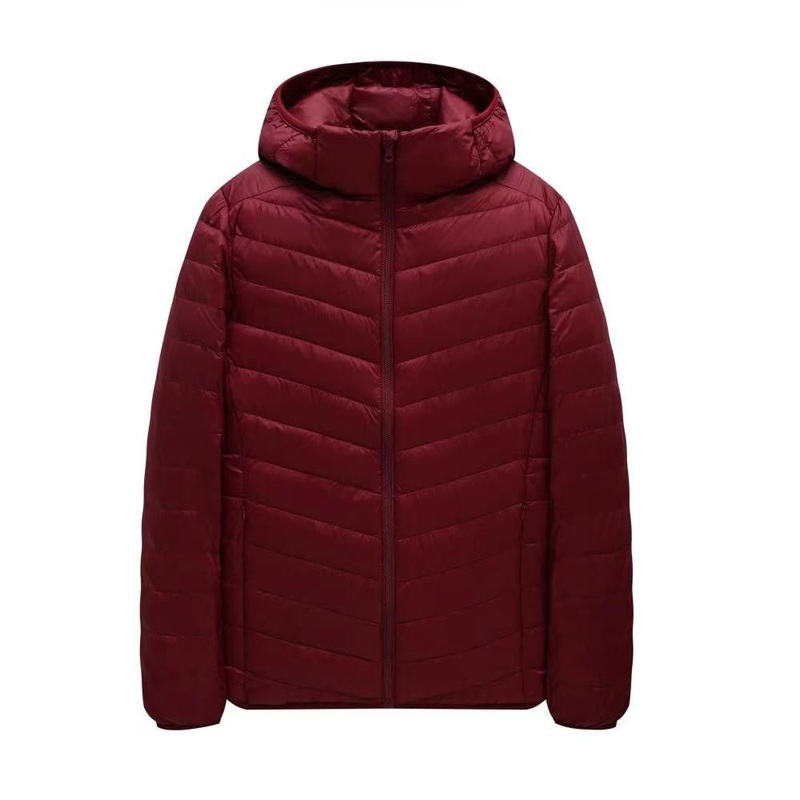 Athletic Lightweight Hooded Duck Down Jacket for Mens Front Zipper up Packable Insulated Quilted Down Coat – Down Jacket and Mens Jacket price