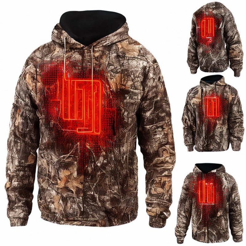 Bowins Custom Logo Wholesale Winter Hunting Camouflage Heated Fleece Warm Waterproof Men Women Jackets – Heated Clothing and Heating Parka Jacket price