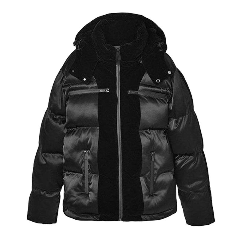 Down Padded Coat Oversized Winter Black Bubble Satin Shiny Men Winter Jacket – Jacket and Clothing price