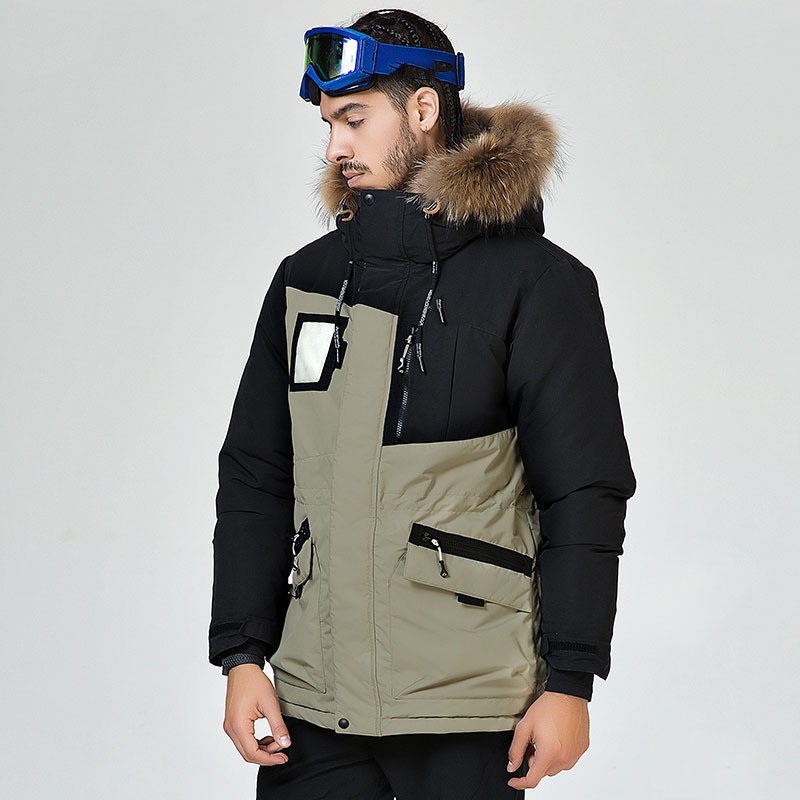 Padded Pure Plain Color Winter Men Outdoor Windproof Hooded Down Coat Down Jackets – Softshell Jacket and Waterproof Jacket price