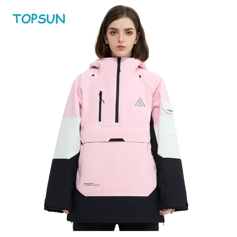 Ski Jacket Snowboard Anorak Coat Pullover Baggy Snow Hooded Insulated Hoodie Waterproof Warm for Women Men – Ski Jacket Women Snowboard Coat and Sport Jacket price