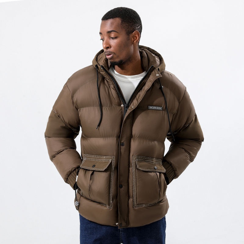 Wholesale Outdoor Solid Color Winter Coat Fur Lining Warm Thick Mens Jacket Coat Custom Logo Puffer Jacket – Mens Down Coats Streetwear and Boys Winter Down Coats price