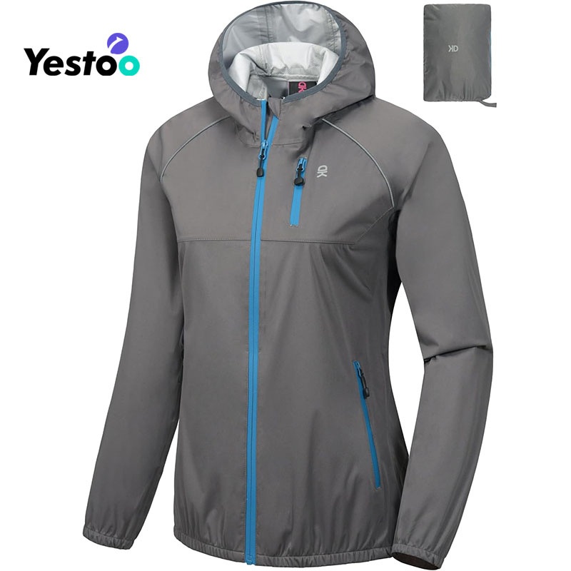 Womens Lightweight Rain Cycling Stretch Jacket with Hood, Windproof and Waterproof, Ultralight Packable – Womens Lightweight Jacket and Womens Windproof Jacket price
