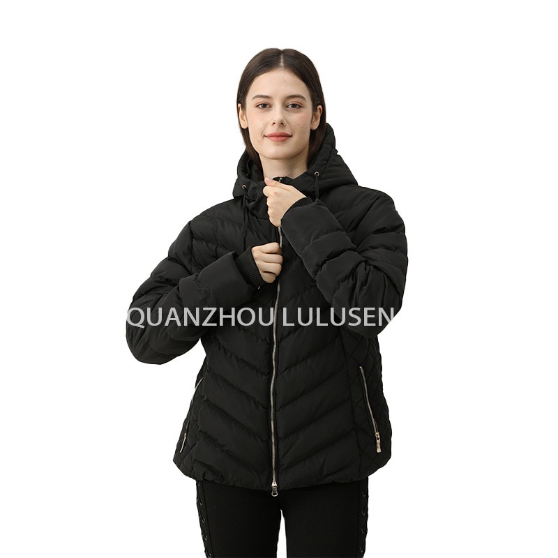 Manufacturer Winter Quilted Cotton Padded Women Hooded Puffer Jackets – Jacket and Clothing price