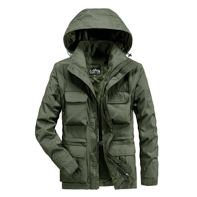 Men Clothing Breathable Windproof Hooded Softshell Outdoor Hiking Jacket with Multi Pockets – Garment and Jacket price