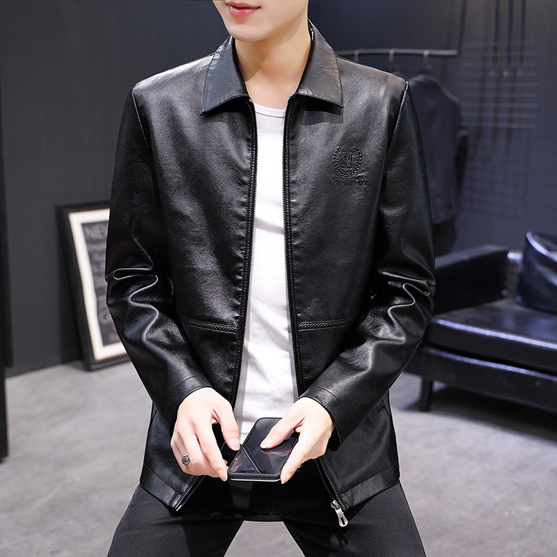 Wind-Resistant Zipper High Quality Lapel Comfortable Men Leather Jacket – Men Leather Jacket and Wind-Resistant Leather Jacket price