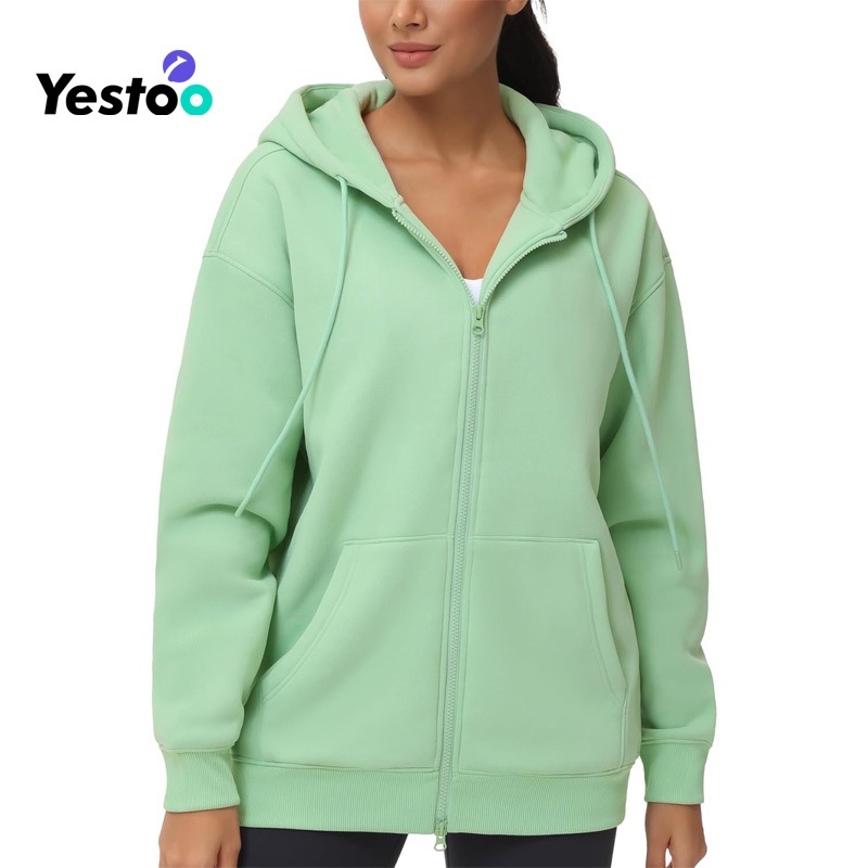 Womens Zip up Plus Oversize Hoodie Drawstring Sweatshirts Casual Long Sleeve Jacket with Pockets – Womens Jacket and Womens Sport Jacket price