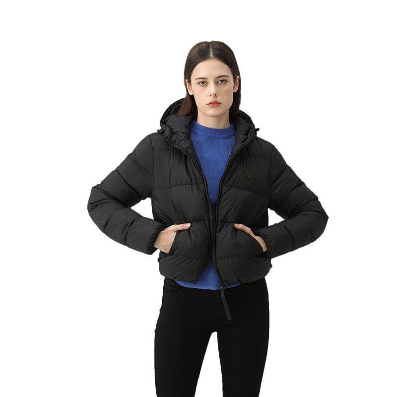 Black Crop Short Warm Coat Women Puffer Padding Thick Cotton Jacket – Jacket and Clothing price