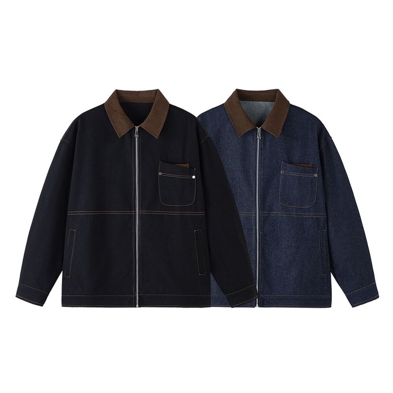 Comfortable Zipper Wind-Resistant High Quality Oversize 5XL Men Denim Jacket – Men Denim Jacket and Oversize 5XL Denim Jacket price