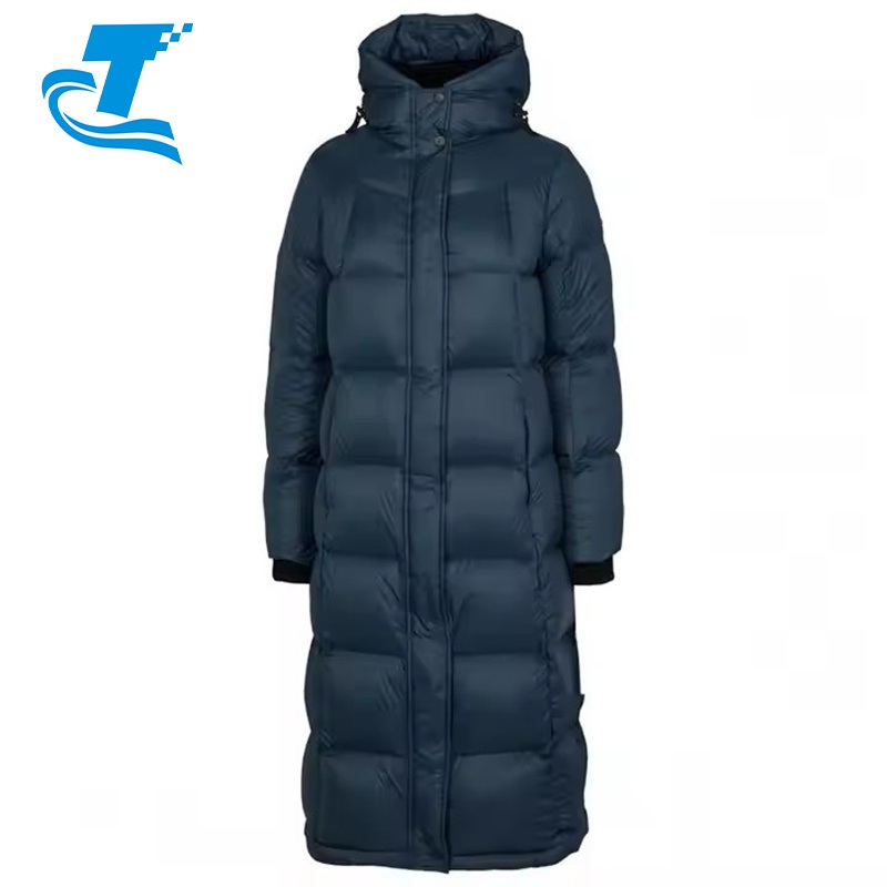 High Quality Customizable Goose Down Long Jacket with Hood Plus Size – Windproof Jacket and Puffer Jacket price