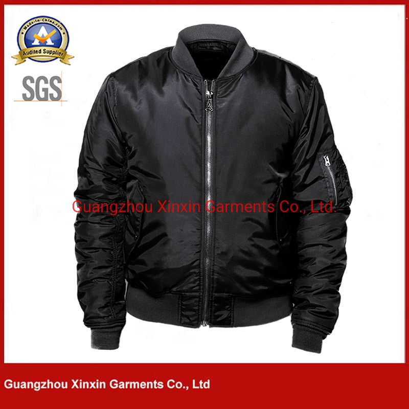 Hot Selling Latest Design Black Nylon Satin Bomber Jacket Men (J502) – Bomber Jacket and Satin Jacket price