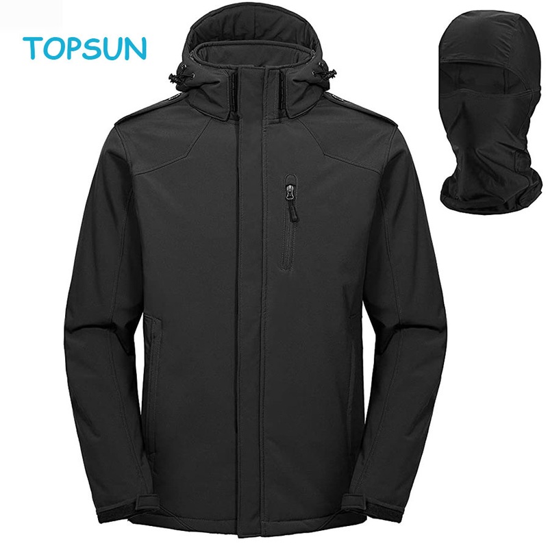 Men S Warm Winter Softshell Jacket Windproof Mountain Ski Snow Coat with Removable Hood – Winter Jacket and Sport Jacket price