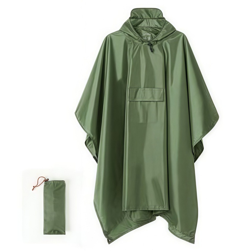 Three in One Cape Raincoat Rain Poncho Adult Outdoor Hiking Travel Polyester Multifunctional Raincoat Large Size Outdoor Coat – Clothes and Raincoat price