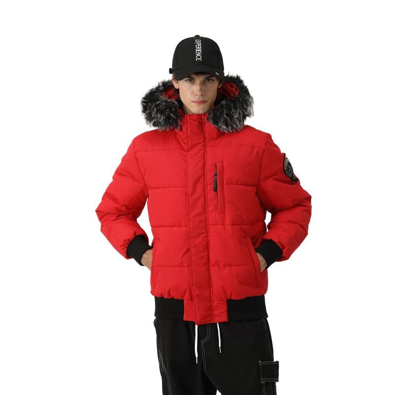 Winter Windbreak Thick Down Jackets with Puffer Hood Padding – Jacket and Coat price