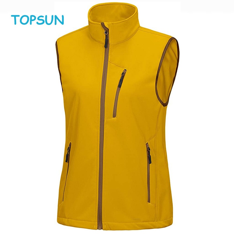 Womens Lightweight Fleece Lined Softshell Vest Windproof Sleeveless Jacket for Hiking Travel Golf – Winter Vest and Sport Vest price