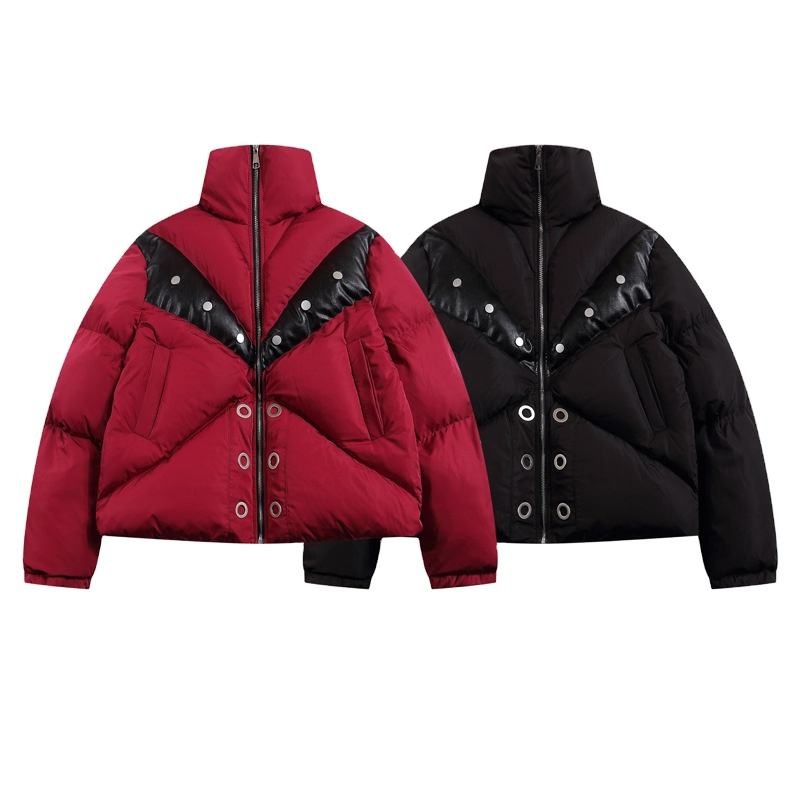 Design Winter Stand Collar Men Windbreaker Puffer Nylon Cotton Padded Jacket – Jacket and Coat price