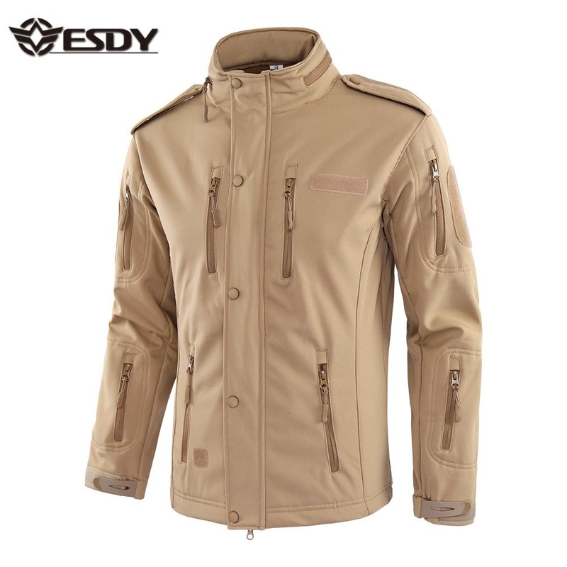 Esdy Tactical Style Man Fleece Softshell Jacket Hooded Outerwear Coat Mens Jacket – Jacket/Jumper and Softshell Jacket price