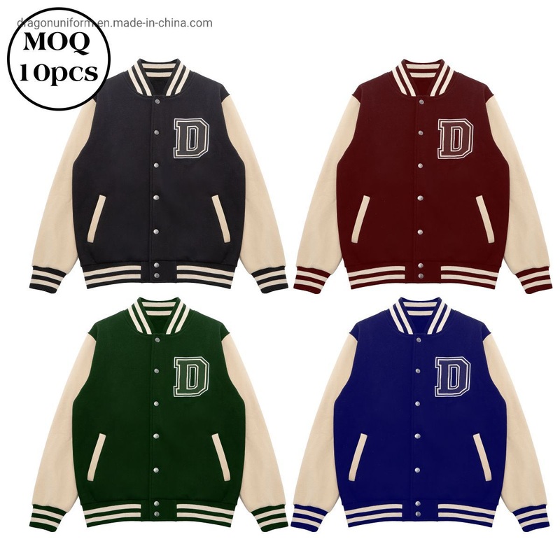 Fama Wholesale Men Custom Fleece Baseball Coat Letterman Blank Varsity Jacket Chenille – Varsity Jacket and Customize Varsity Jacket price