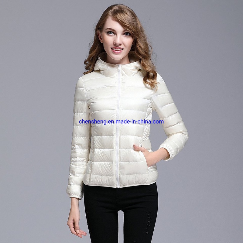 Light Outwear Coat White Duck Down Hooded Jackets Long Sleeve Warm Coat – Fashion and Hooded price