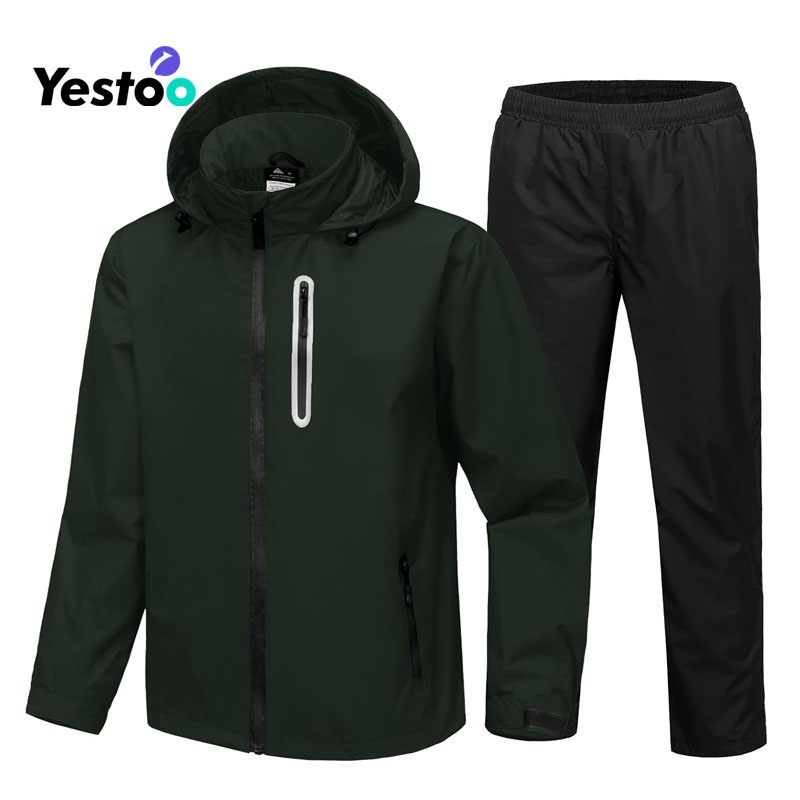 Mens Waterproof Golf Rain Suit Rain Gear Jacket and Pant Outdoor Lightweight Hooded Raincoat – Mens Waterproof Golf Rain Suit and Mountain Winter Coat price