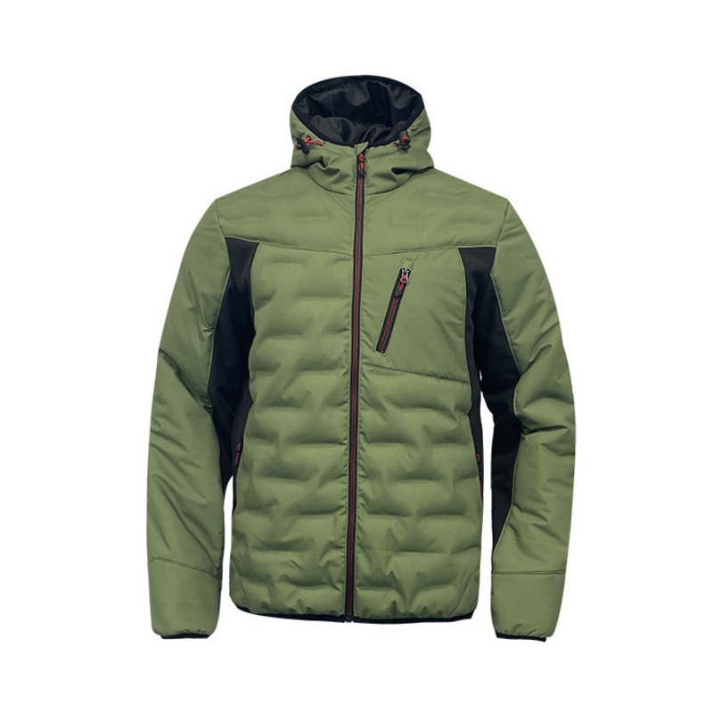 Mens Winter Solid Hooded Coat Zipper Pocket Casual Warm Recycled Cotton-Padded Jacket – Padded Cotton Winter Coat and Cotton Mens Padded Coat price