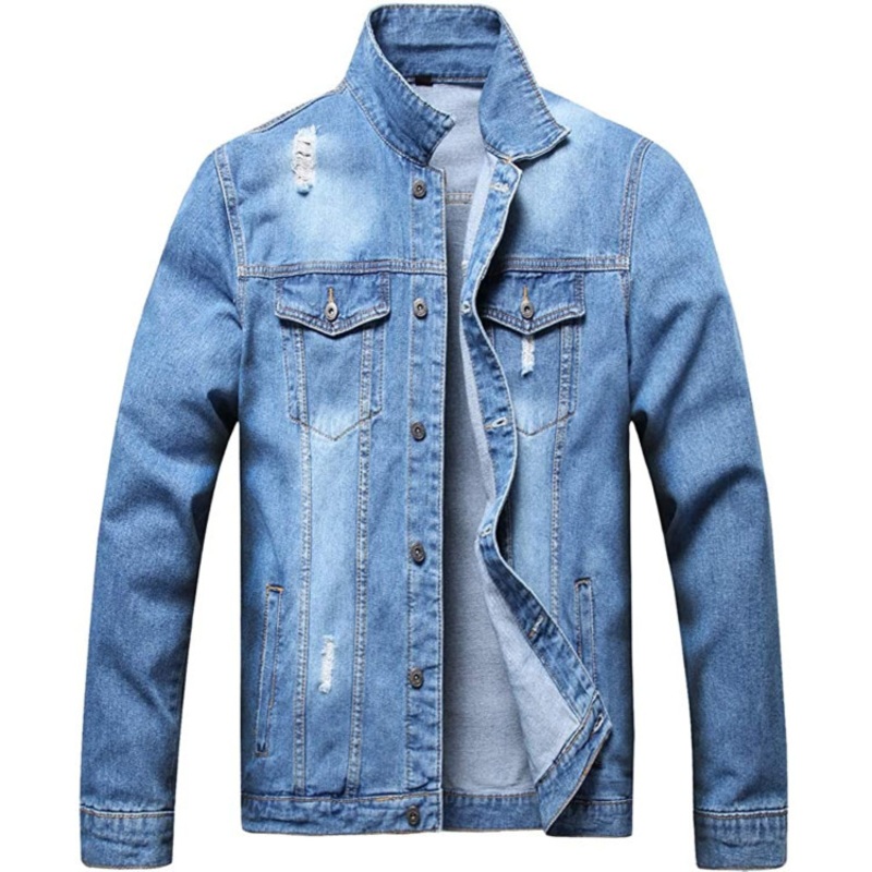Stylish Autumn Mens Denim Jacket for Casual Wear – Fashion Denim Jacket and Autumn Fashion Clothing price