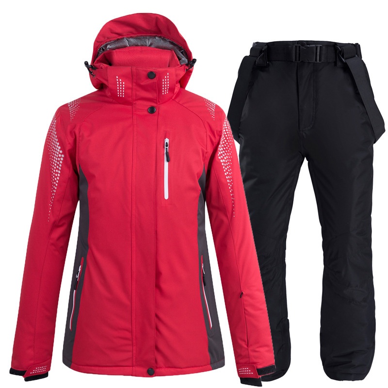Wholesale Custom Ladies Ski Suits 2 Piece Solid Color Waterproof Ski Jacket and Pants for Men and Women – Ski Jacket and Windproof Jacket price