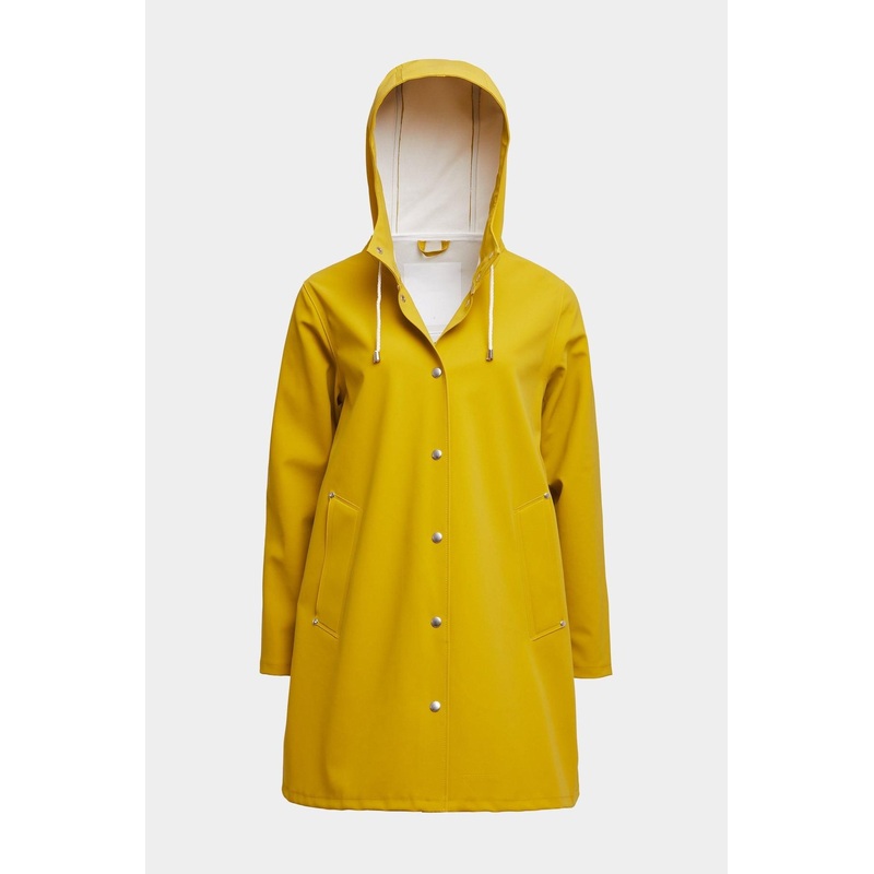 Womans Gold Matte PU Polyurethane Outdoor Waterproof Raincoat with Hood – Outdoor Jacket and Winter Jacket price
