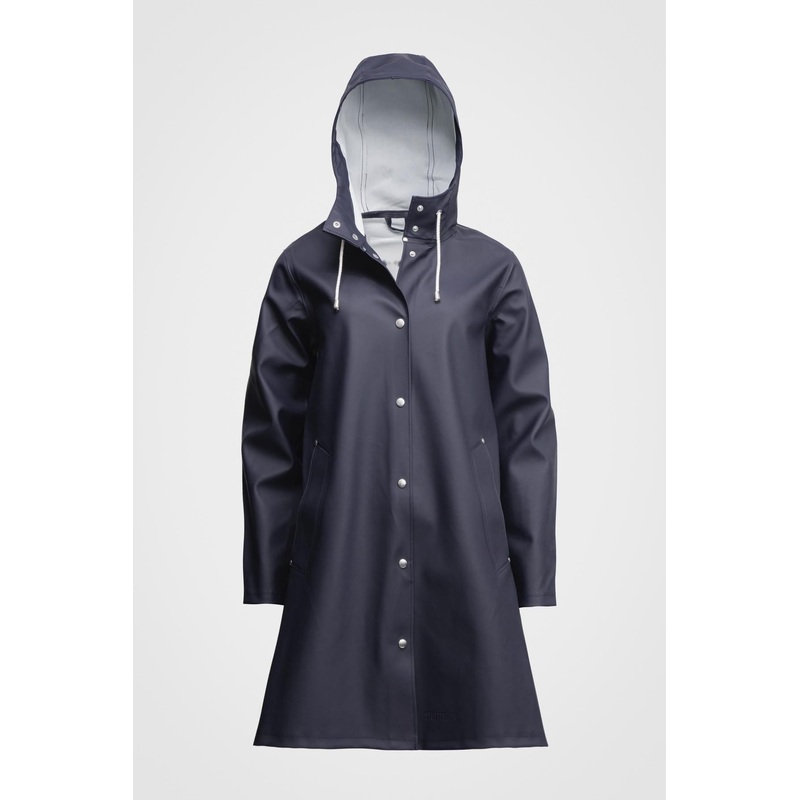 Womans Heavy-Height Navy PU Polyurethane Outdoor Waterproof Raincoat with Hood – Outdoor Jacket and Winter Jacket price