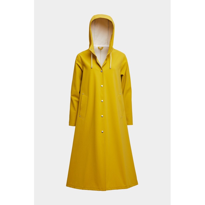 Womans Long Matte Outdoor Gold Waterproof PU Polyurethane Spring/Autumn Raincoat with Hood – Outdoor Jacket and Winter Jacket price
