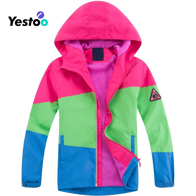 Girls Fleece Lined Windproof Hooded Jacket Floral Print – Girls Jacket and Fleece Lined price