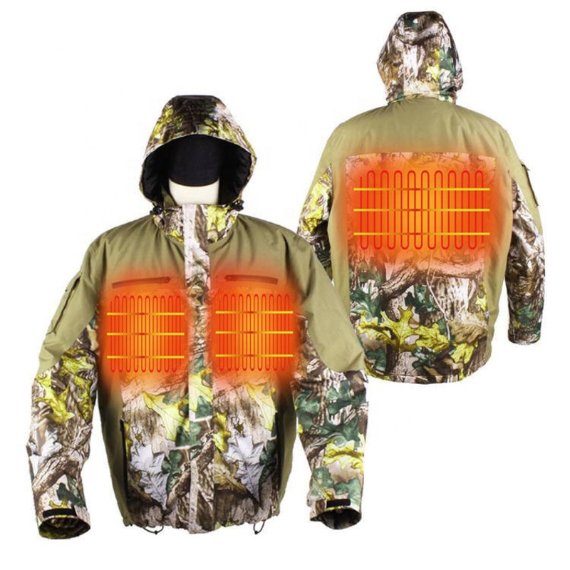 Lightweight and Windproof Rechargeable Battery Heated Jacket for Free Movement Outdoors – Heated Hunting Jacket and Heated Camouflage Jacket price