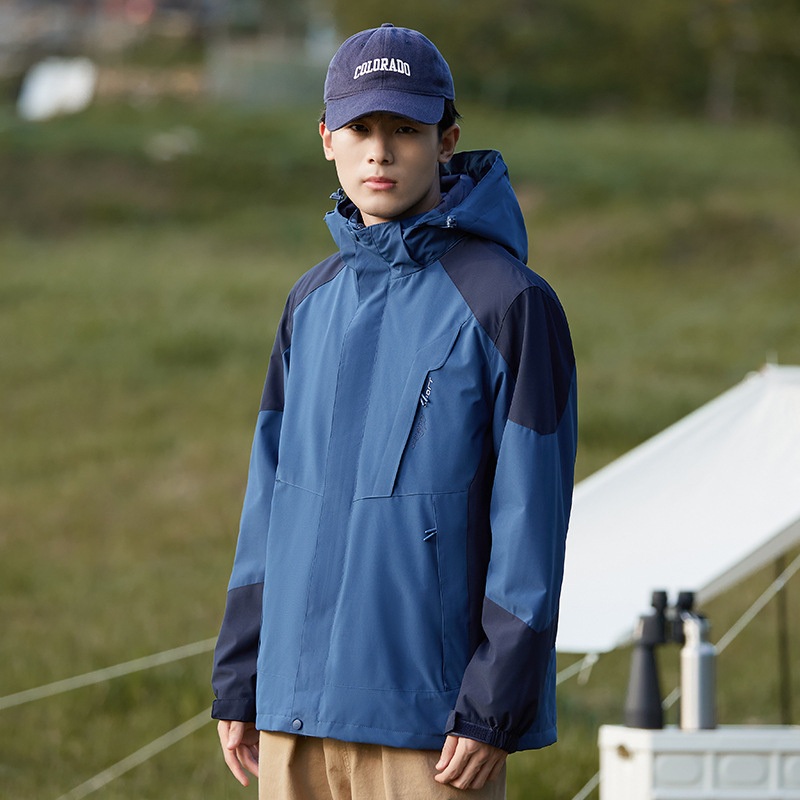Mens Nylon Color Block Windbreaker Custom Embroidered Windproof Jacket – Windproof Jacket and Outdoor Jacket price