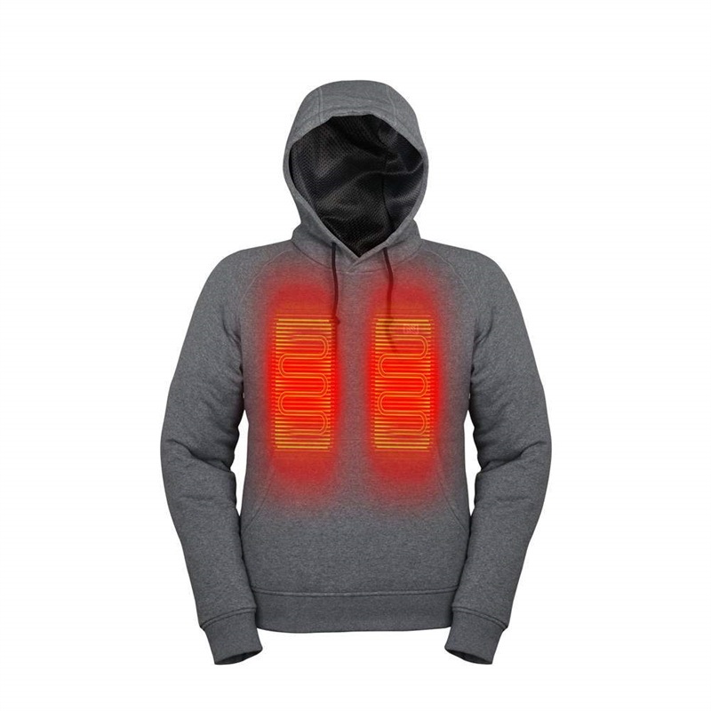Outdoor Heating Clothes Custom Production Men Winter Pure Color Heated Hoodie – Heated Jacket and Winter Jackets price