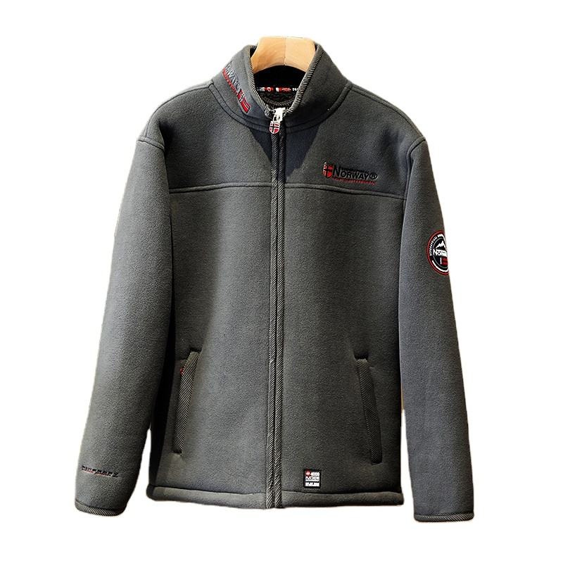Thick Warm Stripe Sherpa Loose Zip up Pullover Fleece Mens Sherpa Jacket – Jacket and Clothing price