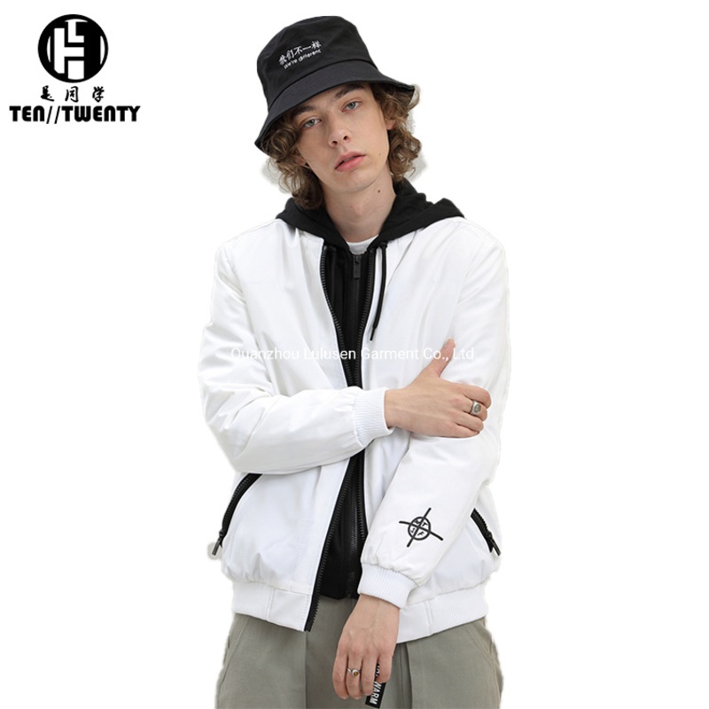 Windproof Bomber Jacket Custom Logo Zipper Male Outdoor Coat Men Windbreaker – Jacket and Clothing price